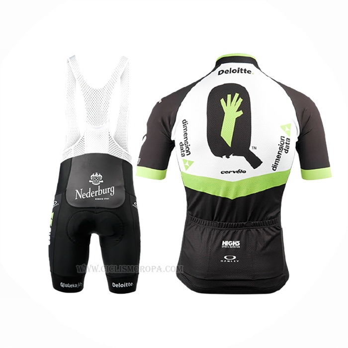 2017 Ropa Ciclismo Dimension Data Verde Negro Mangas Corta y Culotte Corto
